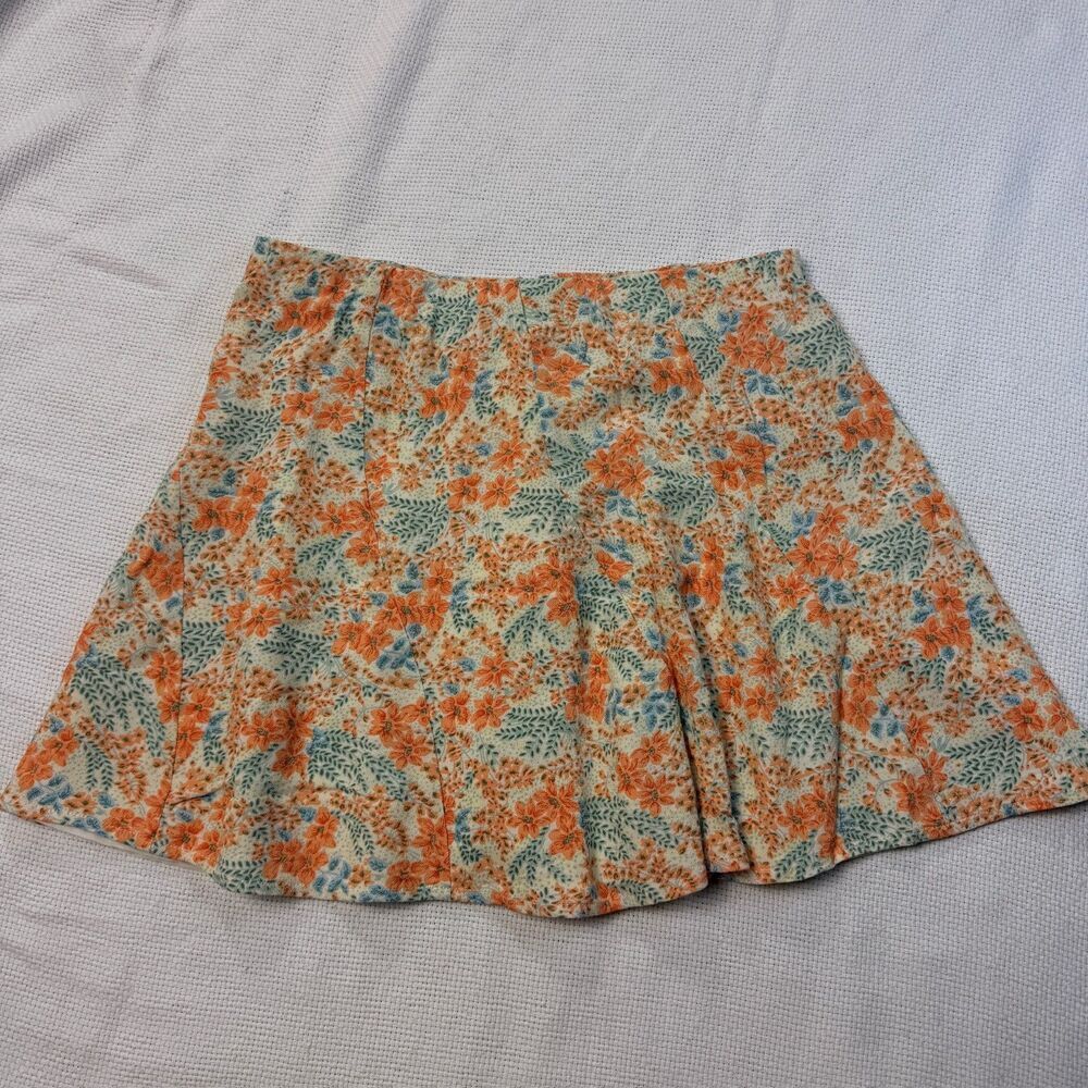 American Eagle Garden Floral Patterned A-Line Skirt flowers women's medium